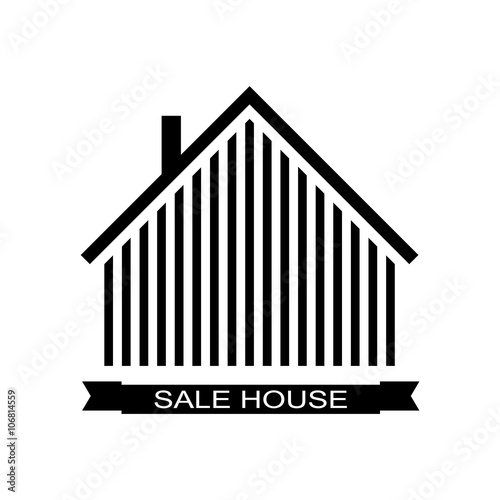 The logo of the house.Vector illustration emblem