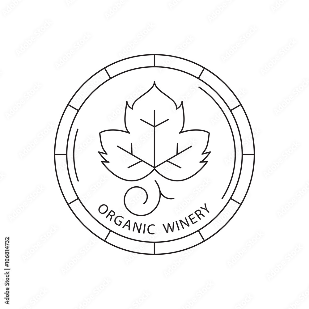 Wine and vineyard line icon Wine and vineyard line icon