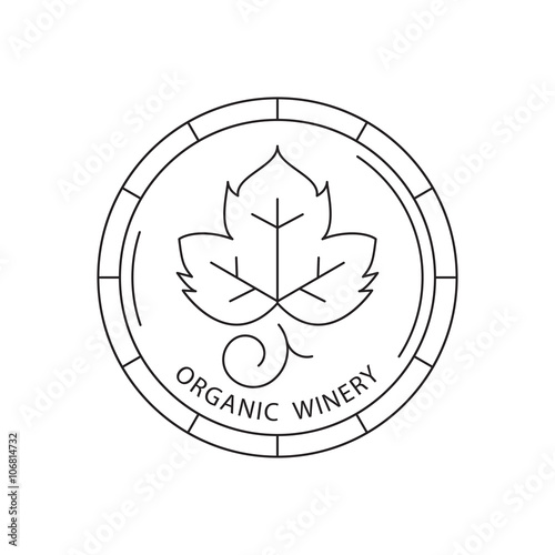 Wine and vineyard line icon