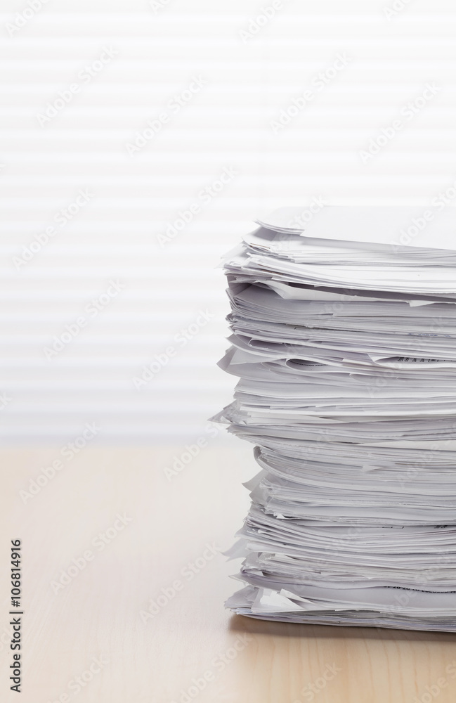 Stack of paper documents Stack of paper documents