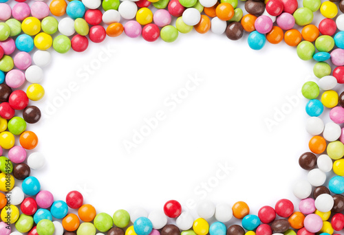 Colorful candies frame