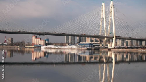 View Large Obukhov Bridge in St. Petersburg photo