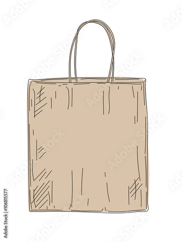 Vector paper shopping bag 
Easy to change colors
