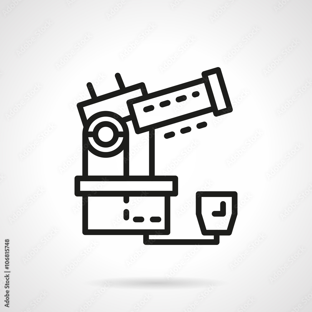 Space research equipment simple line vector icon Space research equipment simple line vector icon