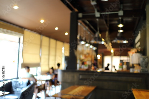 Defocus coffee shop