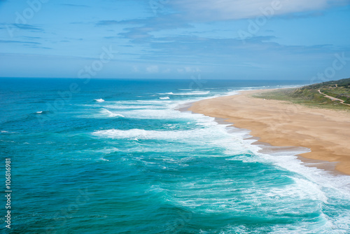 Beautiful and wild coast of Nazare, Portugal