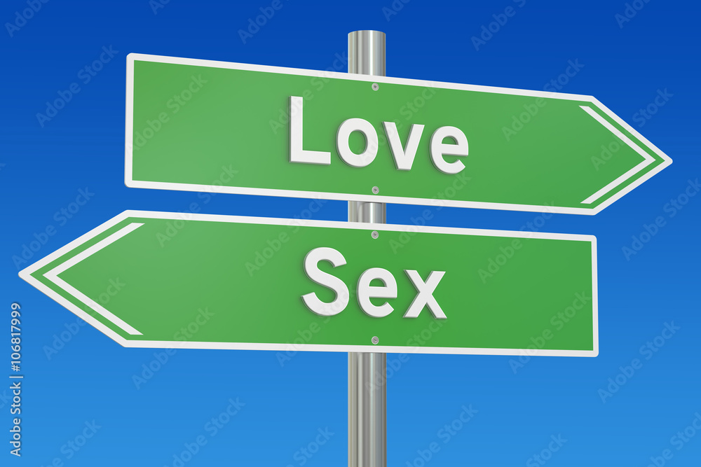 Love Or Sex Concept On The Signpost 3d Rendering Stock Illustration Adobe Stock 9290