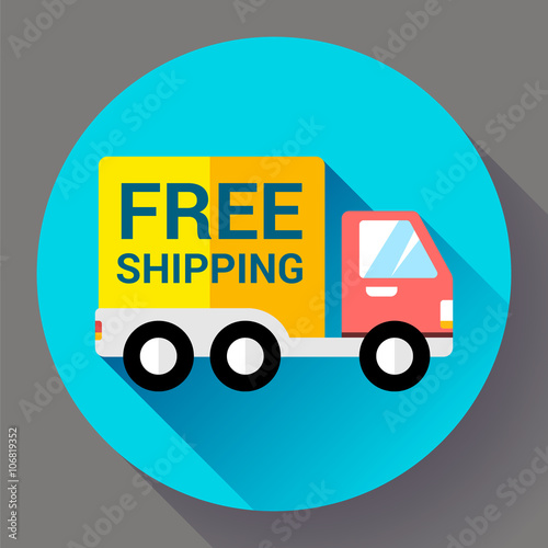 Car Shipping icon. Fast and free delivery concept.