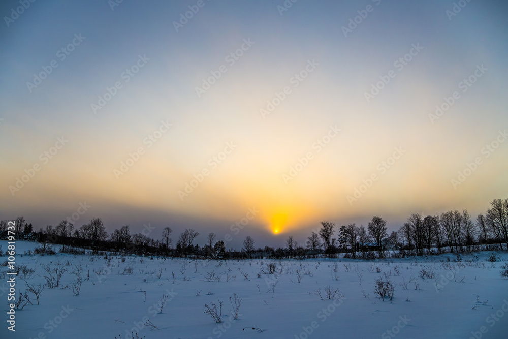 Rural Winter Landscape View Rural Winter Landscape View