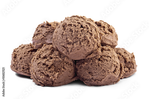a stack of frozen chocolate ice cream