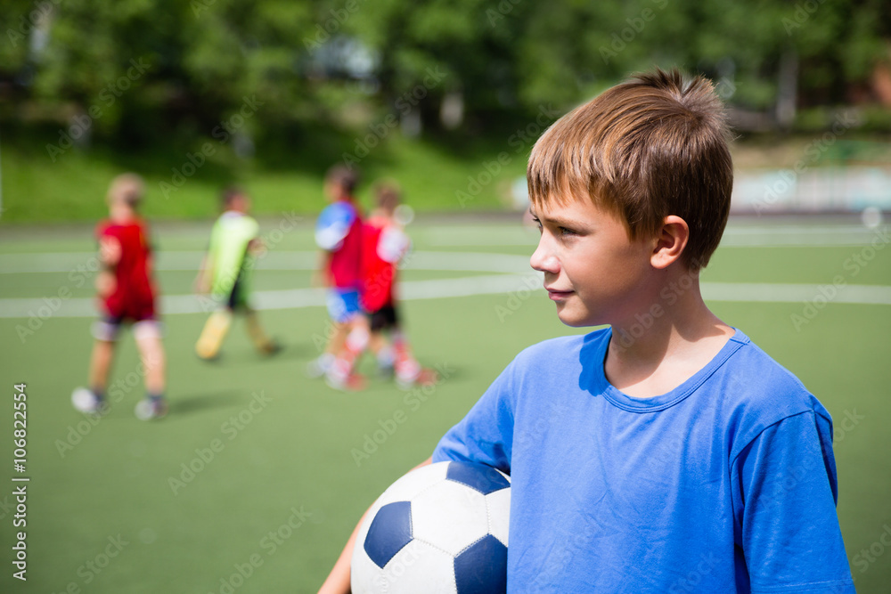 Young soccer player in training Young soccer player in training