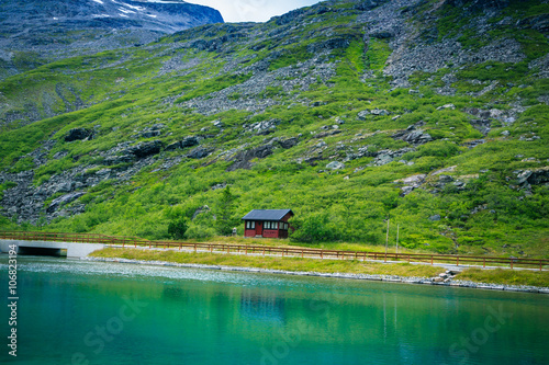 Lonely house in the mountains
