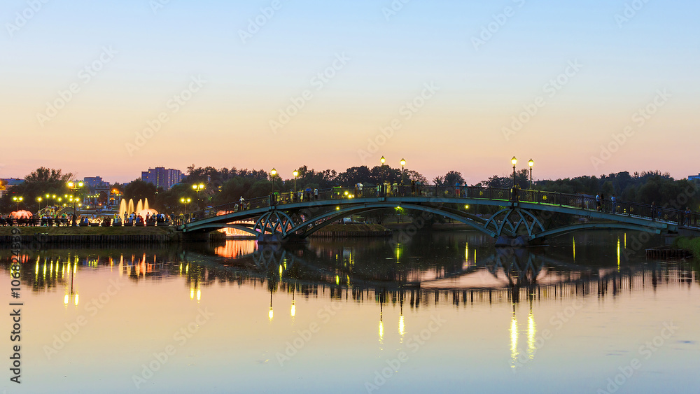 Arch bridge in Tsaritsyno. Moscow