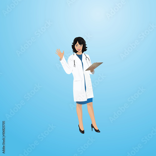 Female doctor vector illustration