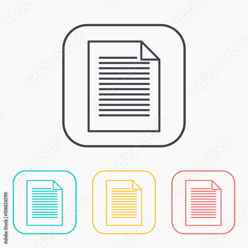 color icon set of document