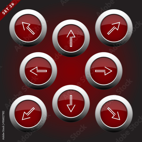 icons with arrows, eight directions