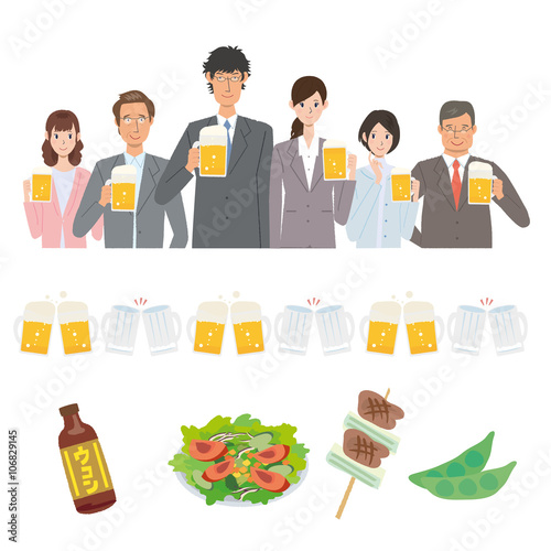 ビジネスマン　乾杯