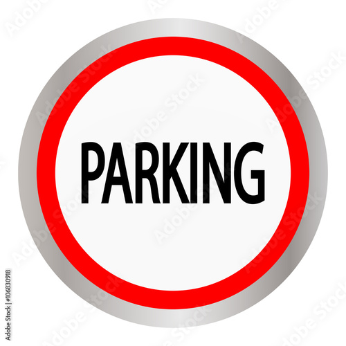 parking circle glossy web icon