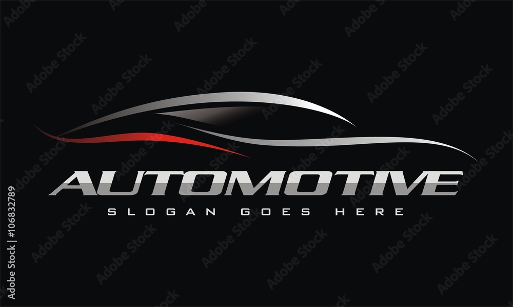 Obraz premium Wektor logo linii samochodu
