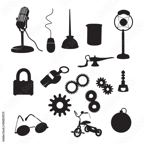 Tools vector silhouettes
