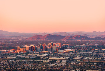Fototapete Arizona Stadtansicht von Phoenix Arizona  © Dreamframer
