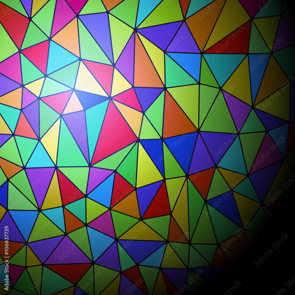 colorful triangle pattern, stained glass texture, mosaic picture, abstract image, vector illustration colorful triangle pattern, stained glass texture, mosaic picture, abstract image, vector illustration