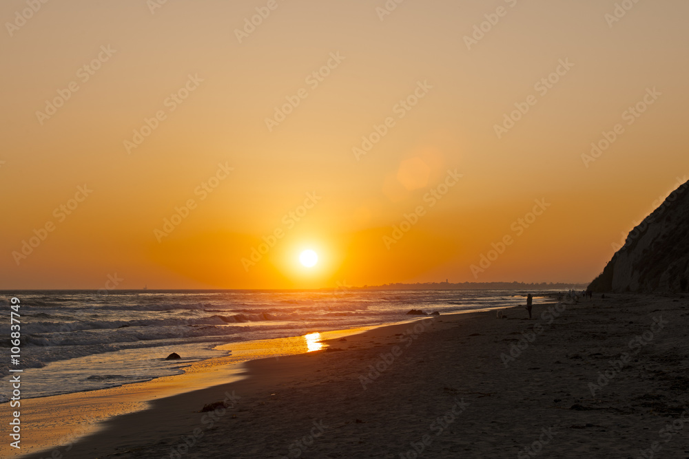 Sunset on the Pacific Ocean california Sunset on the Pacific Ocean california