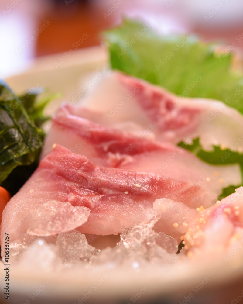 Carp sashimi(sliced raw fish), Japanese food Carp sashimi(sliced raw fish), Japanese food