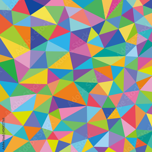 colorful triangle pattern, stained glass texture, mosaic picture, abstract image, vector illustration