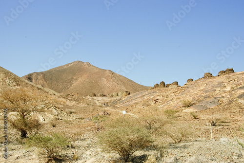 Hills of Jabal Shams in northern Oman