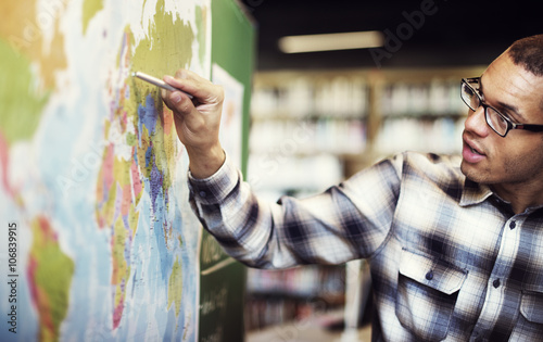 Fototapet Geography Worldwide Explorer Continent Country Concept