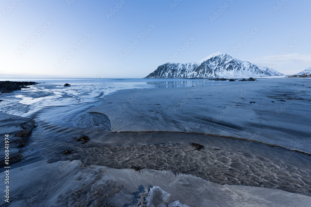 Skagsanden beach, Lofoten Islands, Norway Skagsanden beach, Lofoten Islands, Norway