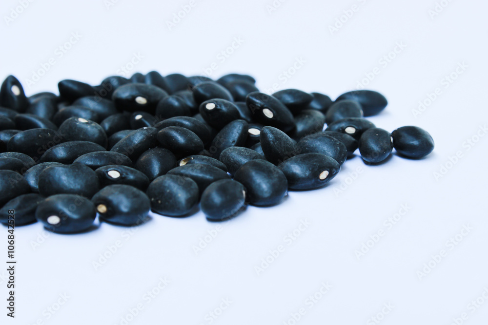 Black Bean isolated on the White Background Black Bean isolated on the White Background