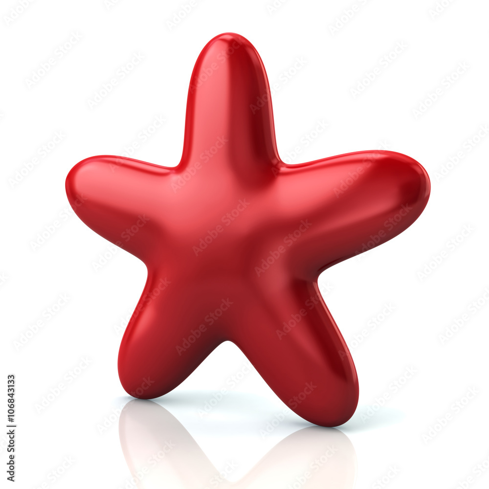 Shiny red star