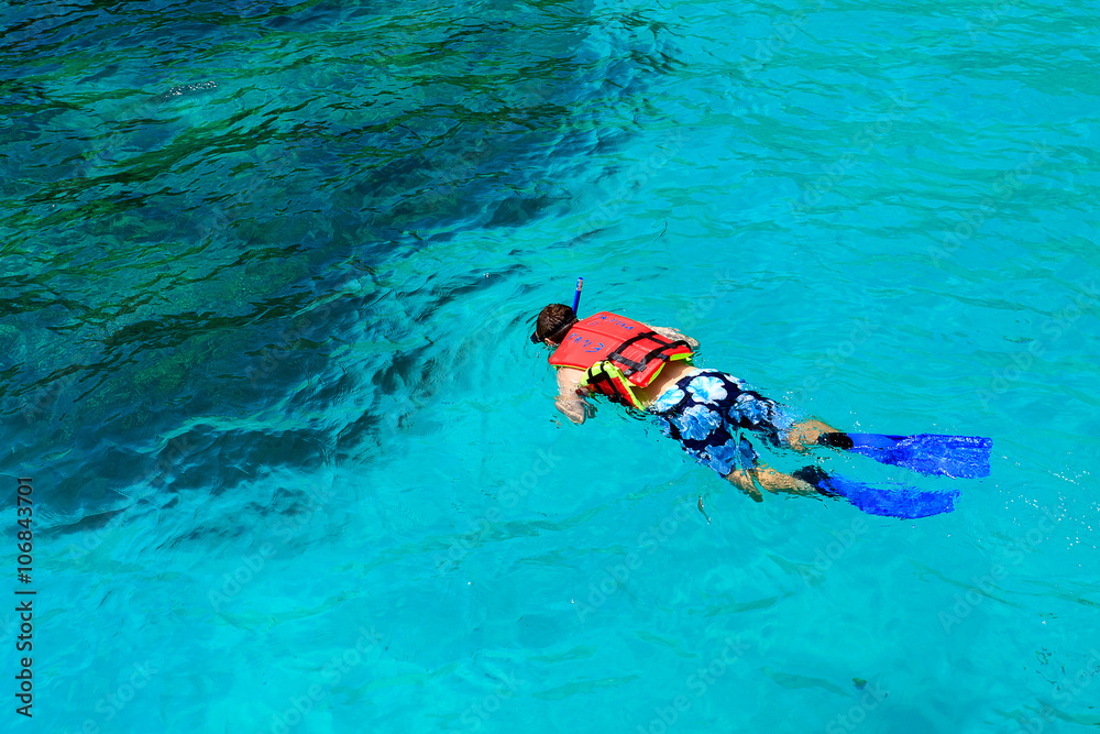 snorkeling on Similan islands in Andaman sea, Thailand