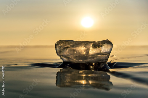 Piece of ice on lake Baikal
