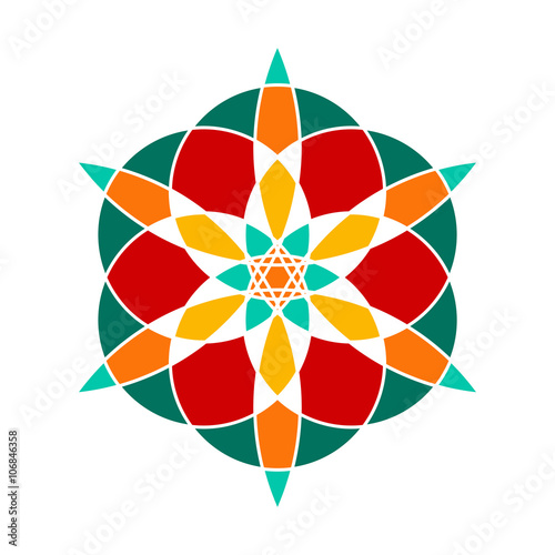 Sacred geometry symbol in vector