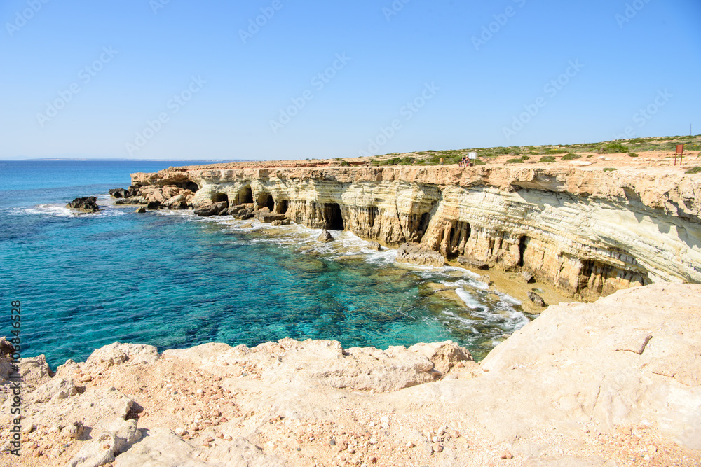 Beautiful cliffs and arches in Aiya Napa, Cyprus