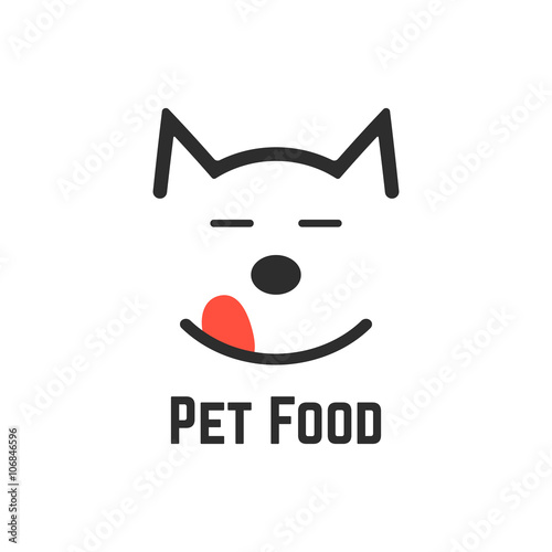 pet food logo with dog icon