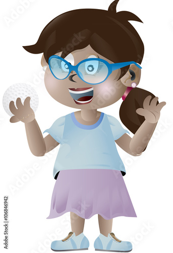 golf girl vector