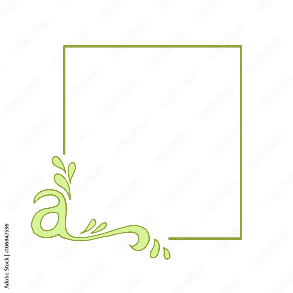 Obraz premium Frame with letter a in vector