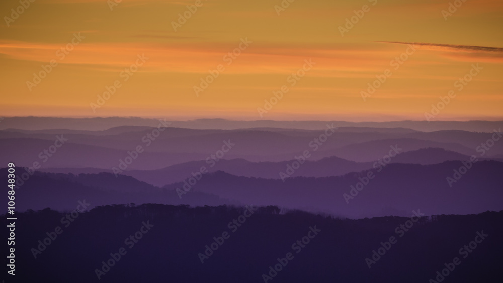 Fototapeta premium sunset hills 2