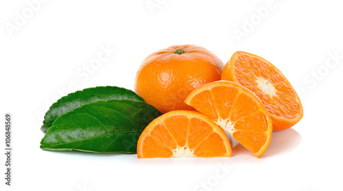 Oranges fruit isolated on a white background © khumthong