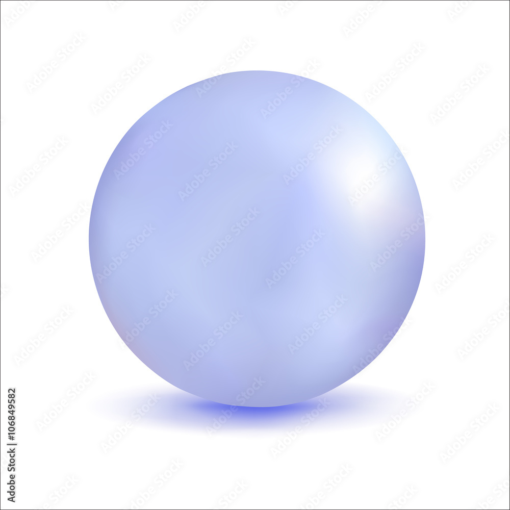 3D illustration sphere with a pearl effect. Element for design