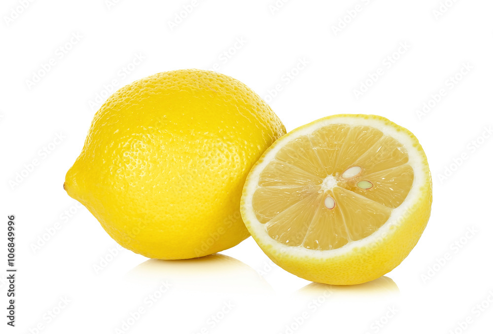 Lemon isolated on the white background