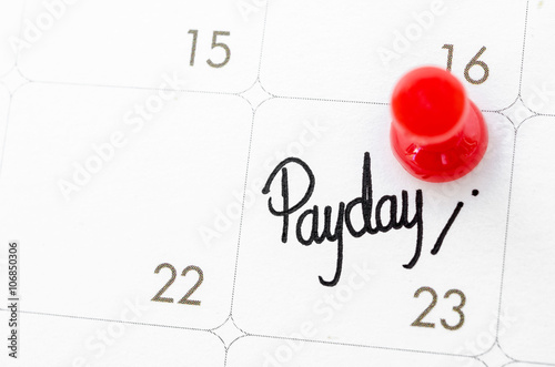 Obraz na plátne pay day of the month.