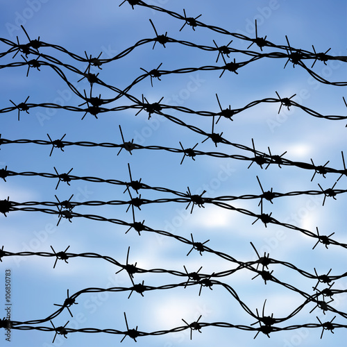 Barbed Wire Against Sky