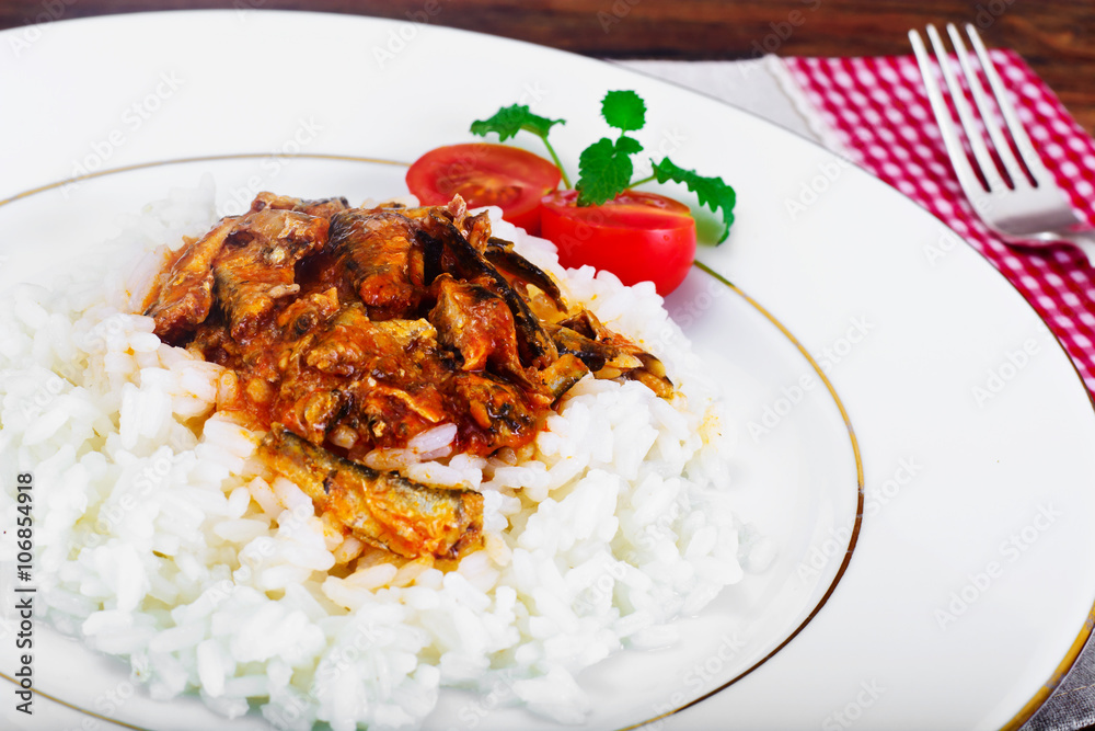 Rice with Canned Fish in Tomato Sauce Rice with Canned Fish in Tomato Sauce