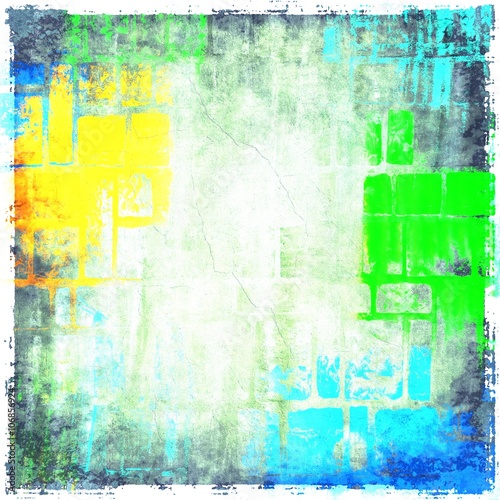 Grunge color texture background. Blue, yellow and green.