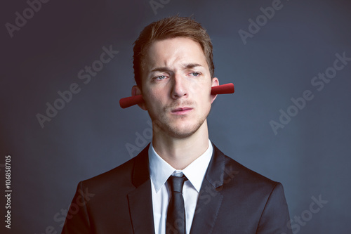 Fototapeta kuchenna Deaf Businessman